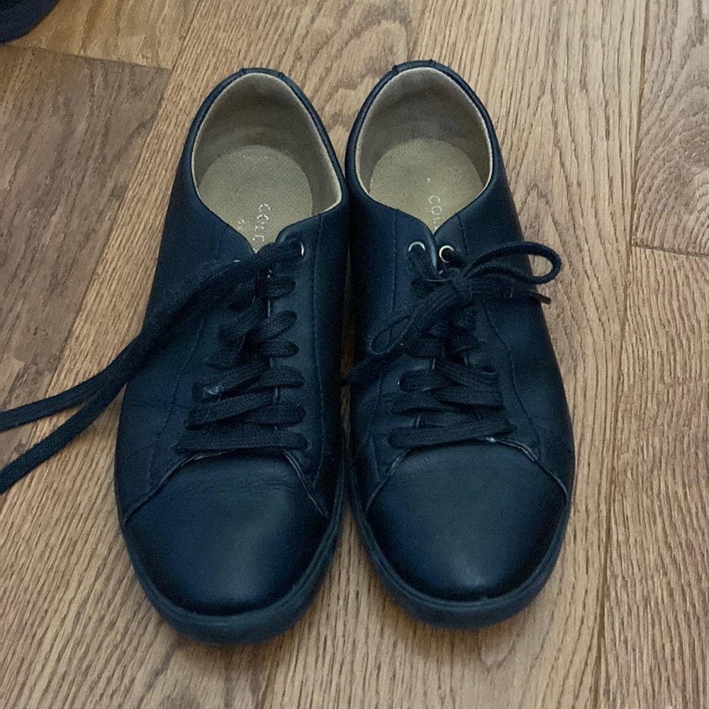 Cole Haan black leather sneakers